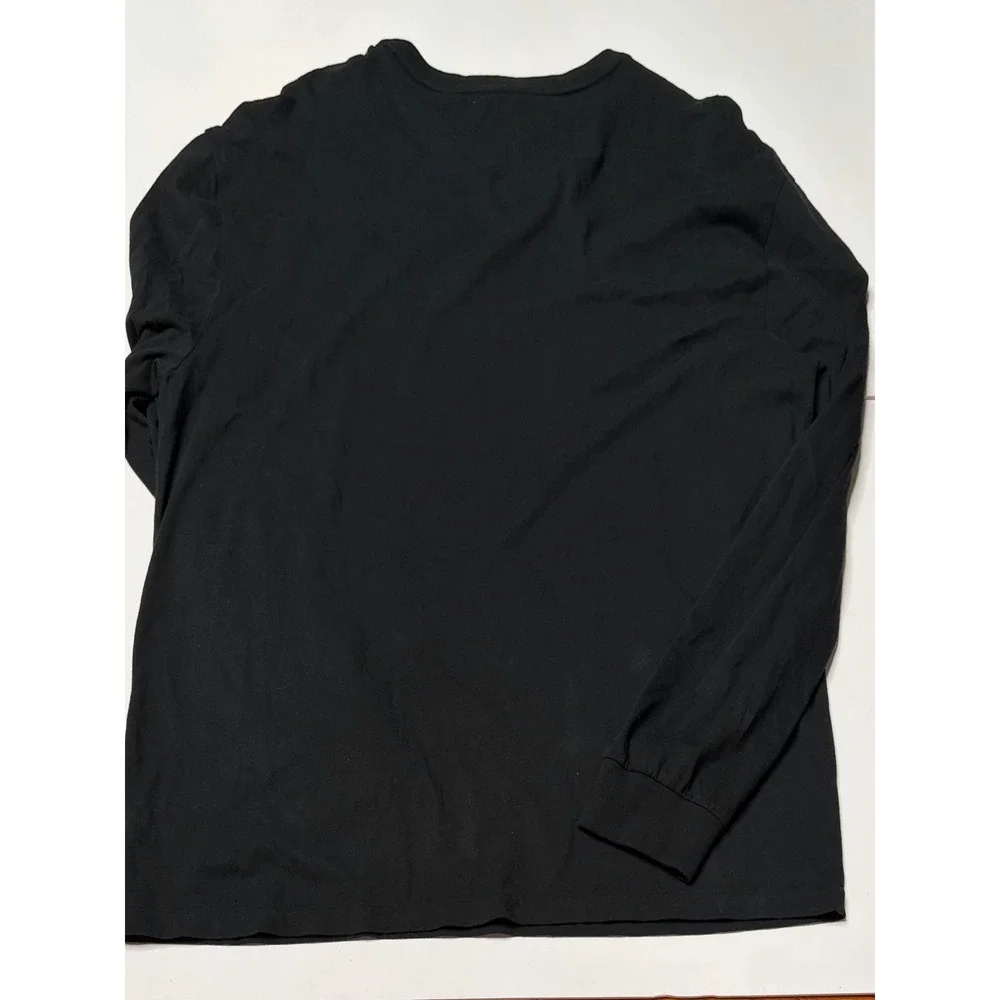 Polo Ralph Lauren Mens Classic Fit Long Sleeve T-Shirt Black Embroidered Pony L